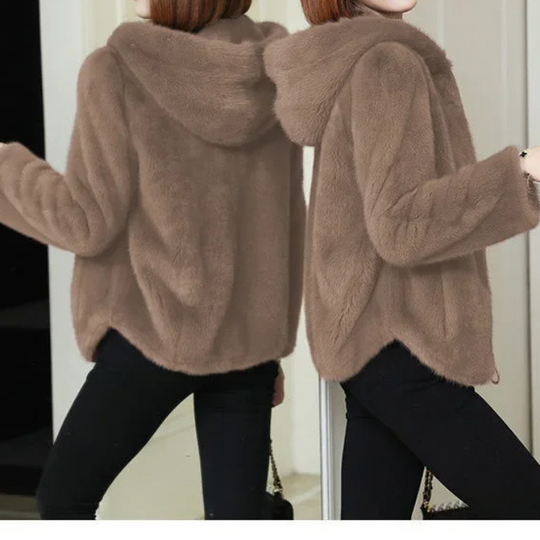 Moda Fleece Vesten Dames met Capuchon en Rits, Zacht en Warm Ontwerp