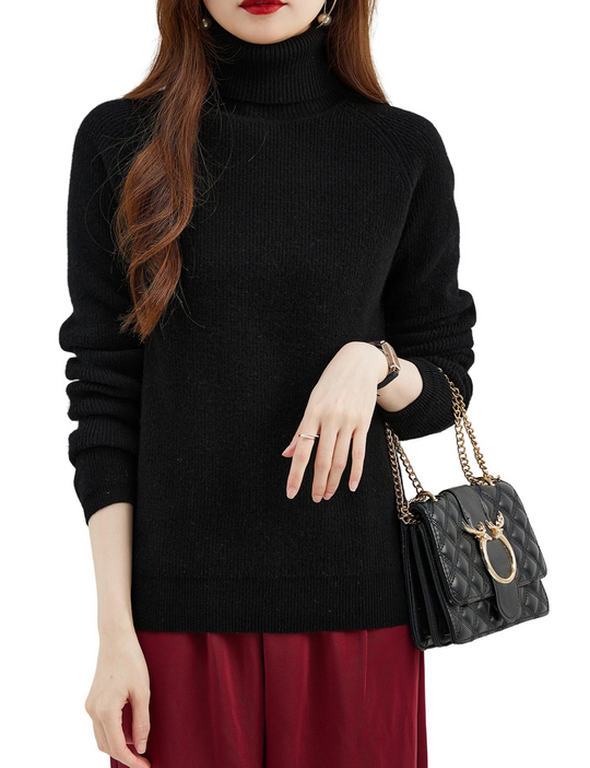 Moda Cashmere Trui Dames – Tijdloze Gebreide Coltrui, Warm & Comfortabel