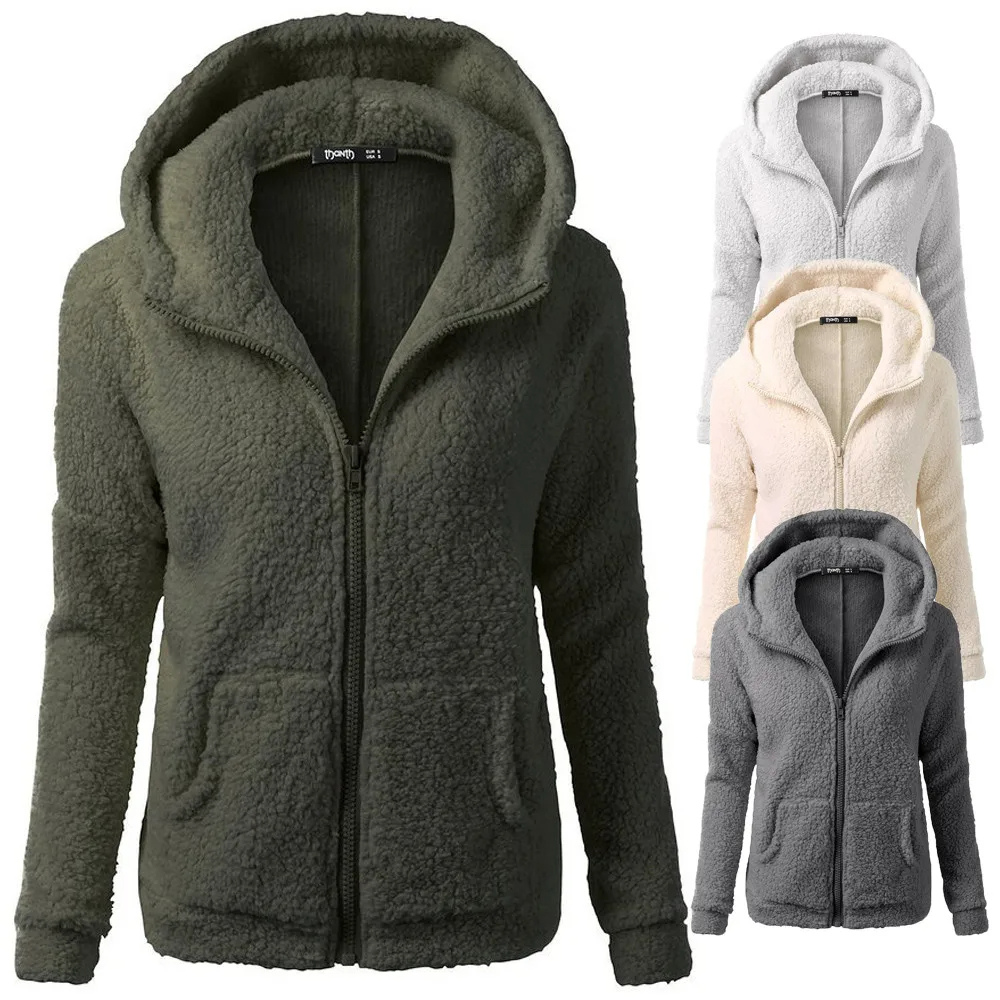 Moda Fleece Vesten Dames Met Rits En Zakken - Warme Casual Jas