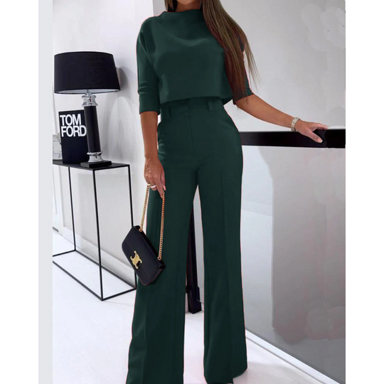 MODA Elegante Effen tweedelige casual set