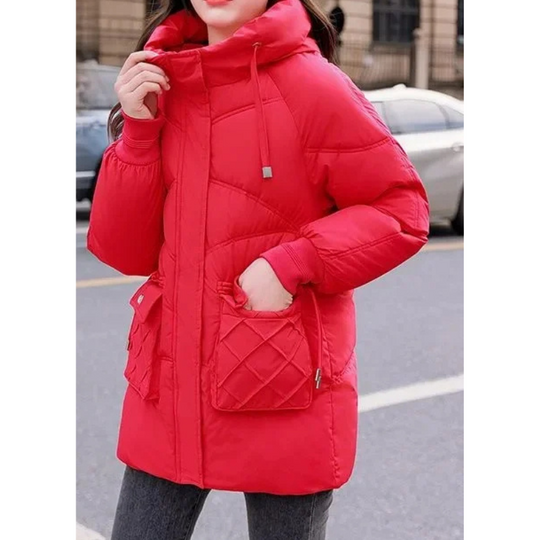 Silvana - Parka Winterjas Dames met Capuchon, Voorzakken en Warme Voering
