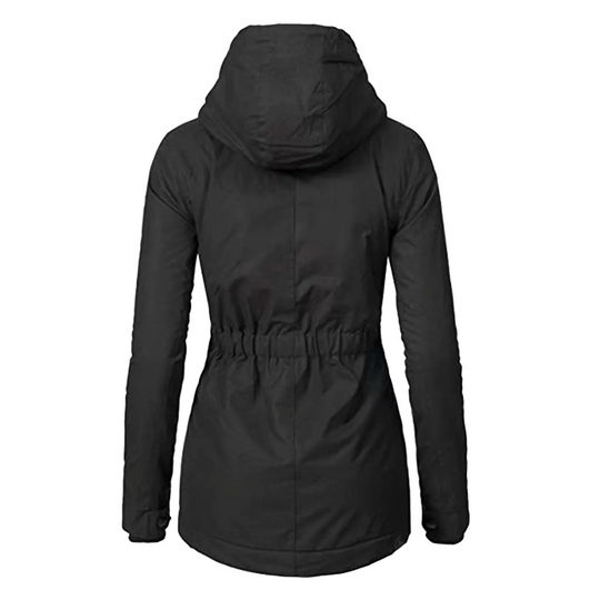 Moda Lange Winterjas Dames - Met Capuchon, Fleece Voering, Warme Jas