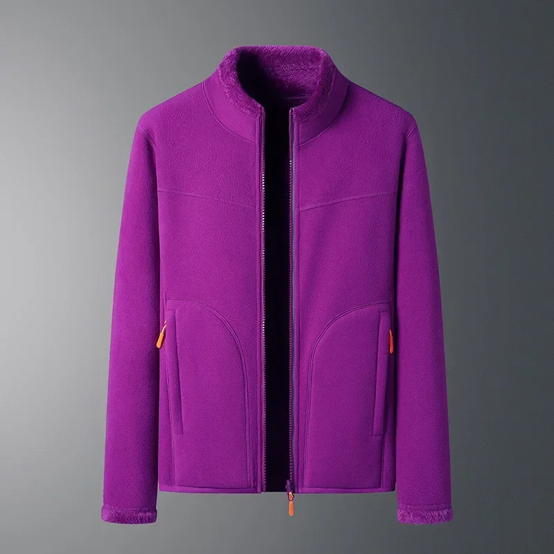 Moda Fleece Vesten Dames met Hoge Kraag en Rits, Warm Gevoerd Ontwerp