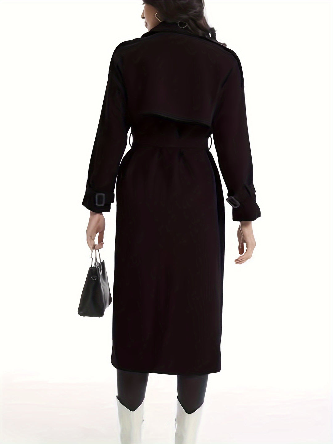 Coativa - Dames Lange Dubbelrijige Trenchcoat