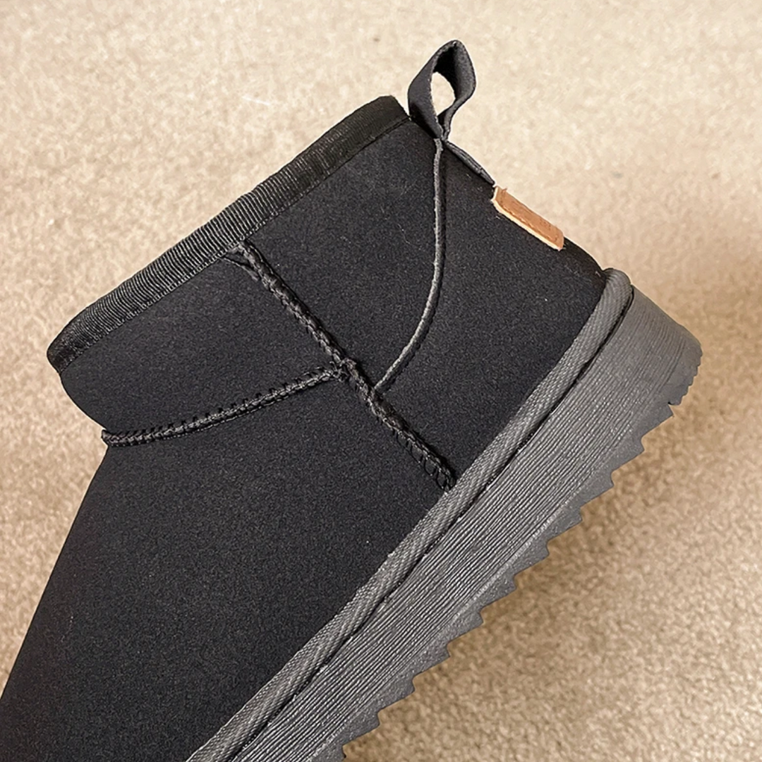 Moda Dames Gevoerde Laarzen, Enkelhoogte, Warme Plush Binnenkant, Duurzame Zool