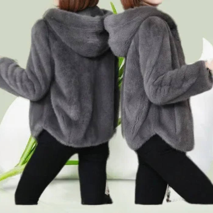 Moda Fleece Vesten Dames met Capuchon en Rits, Zacht en Warm Ontwerp
