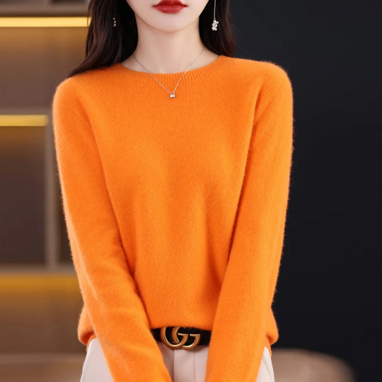 Moda Cashmere Trui Dames – Ronde Hals, Zachte Luxe & Warmte