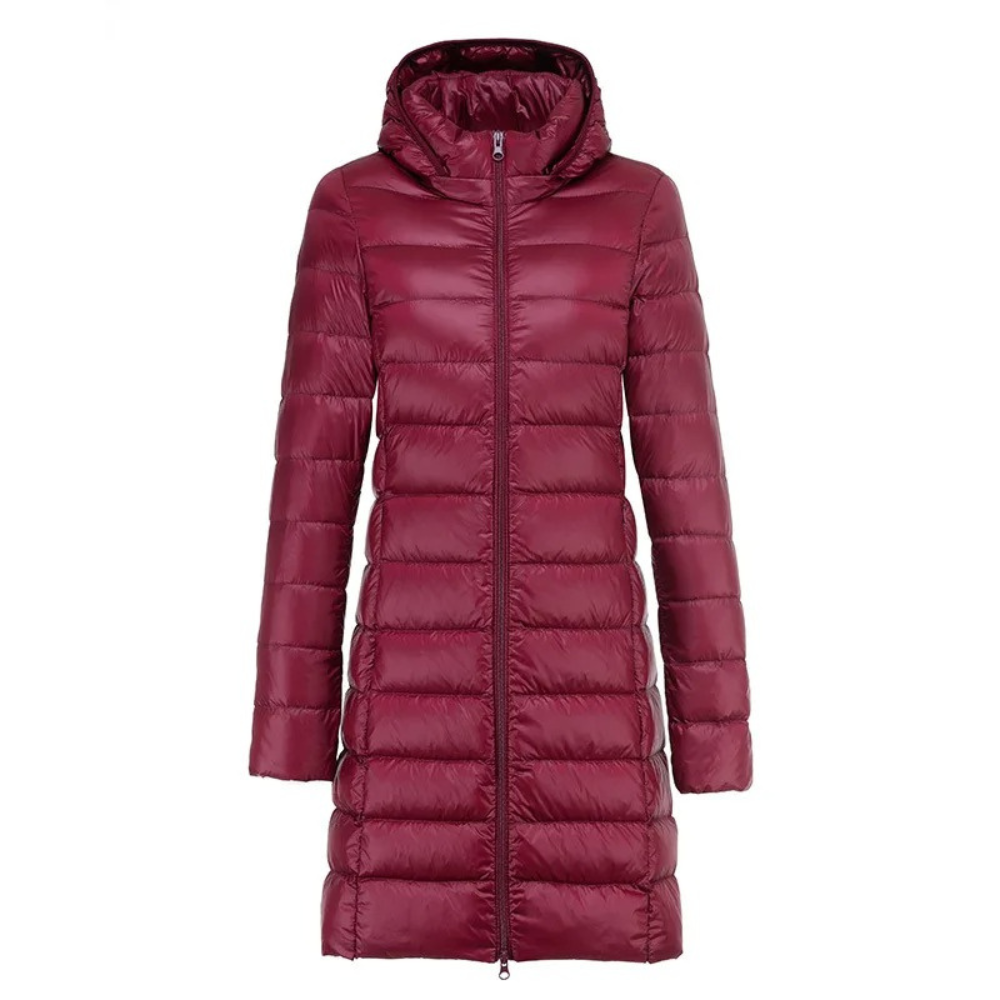 Moda Puffer Jas Dames - Slim Fit Lange Gewatteerde Winterjas