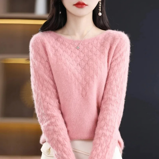 Moda Cashmere Trui Dames – Elegant Gebreid Design, Zacht & Warm