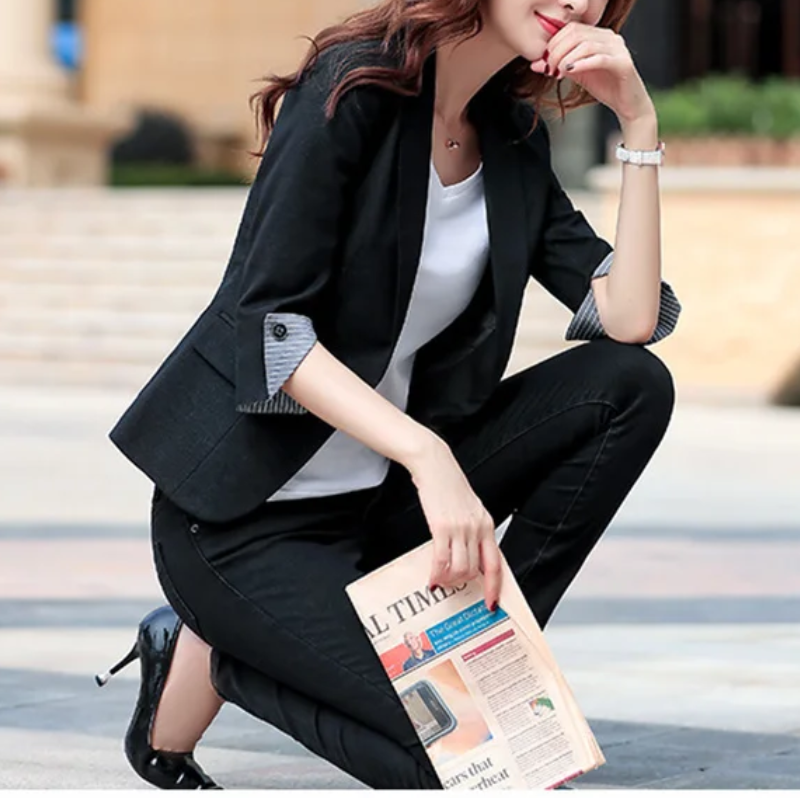 ChicPro - Elegante Dames Blazer Met Knoopdetails - Ideaal Voor Kantoor