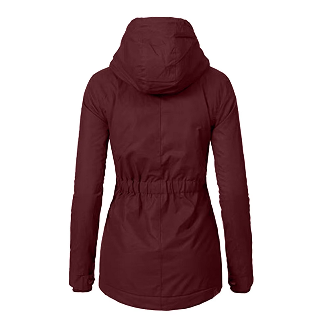 Moda Lange Winterjas Dames - Met Capuchon, Fleece Voering, Warme Jas