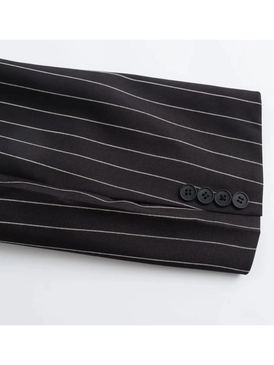 Sofisti - Formele Dames Blazer Met Strepen - Perfect Voor Kantoorlook