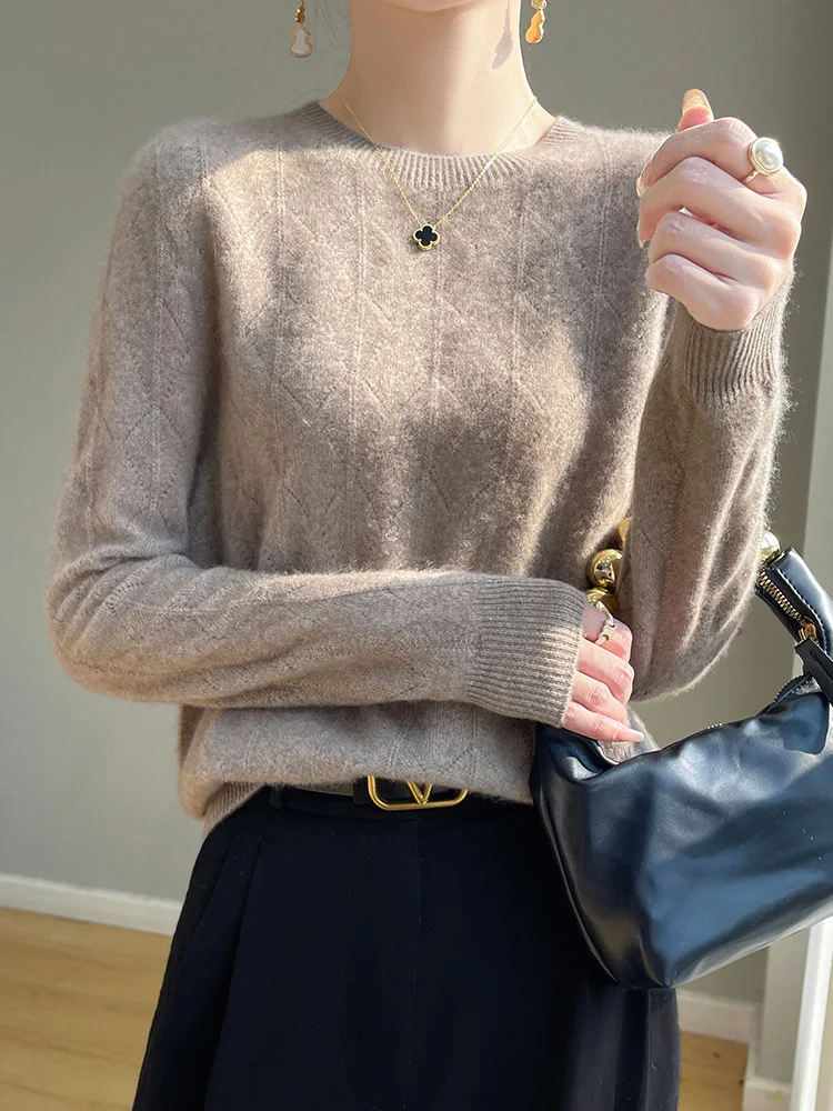 Moda Cashmere Trui Dames – Gebreid Patroon, Zacht & Stijlvol Design