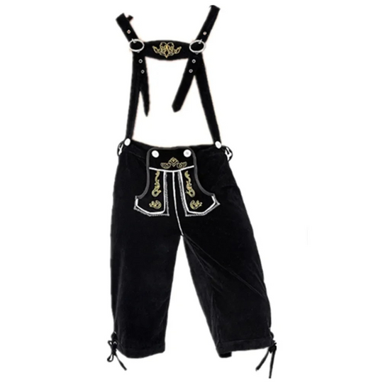 HoutLed - Heren Lederhosen Set met Kniebroek en Borduursels - Oktoberfest Outfit