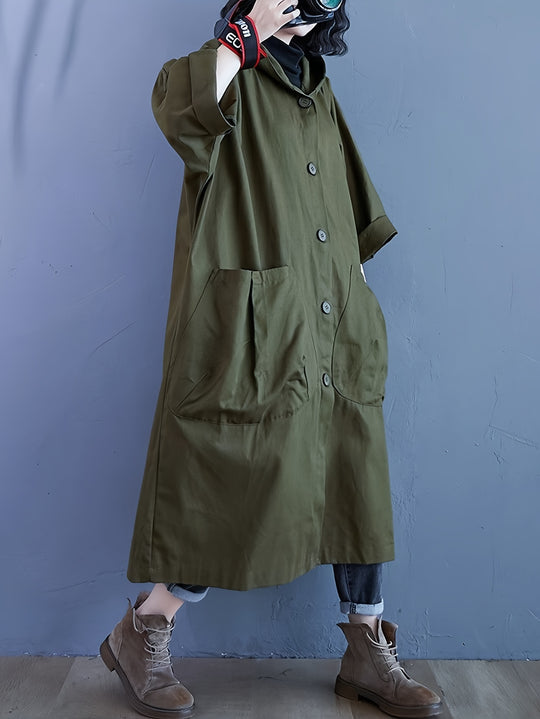 Coativa - Dames Oversized Jas met Capuchon en Grote Zakken