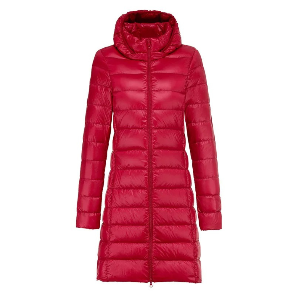 Moda Puffer Jas Dames - Slim Fit Lange Gewatteerde Winterjas