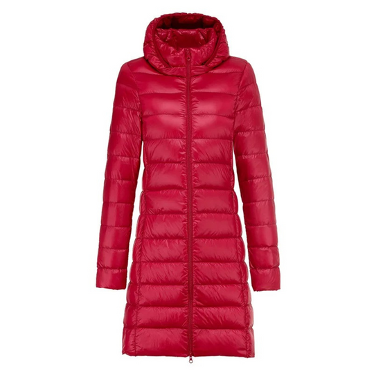 Moda Puffer Jas Dames - Slim Fit Lange Gewatteerde Winterjas