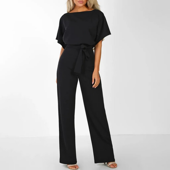 Zwarte jumpsuit met hoge taille broek voor dames